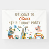 Musical Animals Birthday Banner (Horizontal)