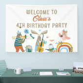 Musical Animals Birthday Banner (Messe)