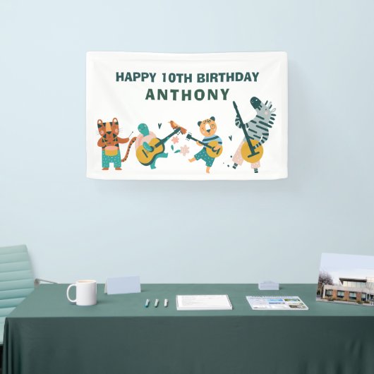 Musical Animals Geburtstag Banner (Messe)