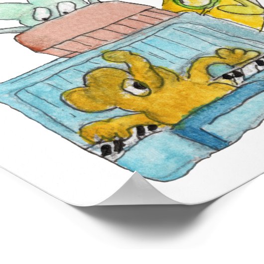 Musical Animals Poster (Ecke)