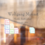 Musical Baby Blocks Individuelles Schulstudio Fensteraufkleber (Blatt 2)