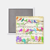 Musical Birds Magnet (Vorderseite/Rückseite)