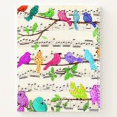 Musical Birds Notebook Notizblock (Rückseite)