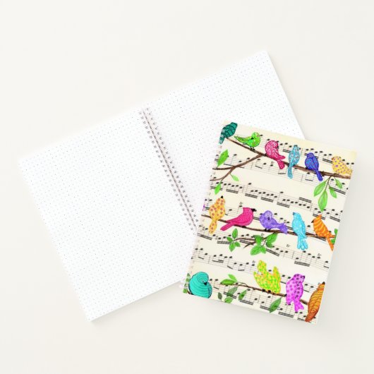 Musical Birds Notebook Notizblock (Innenseite)