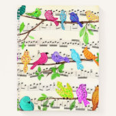 Musical Birds Notebook Notizblock (Vorderseite)