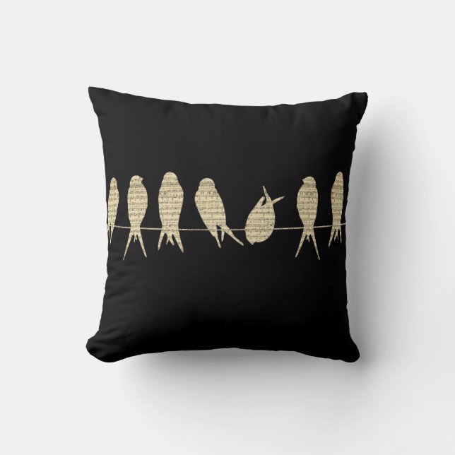 Musical Birds Pillow Kissen (Vorderseite)