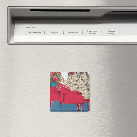 Musical Birthday Kittens Magnet (In Situ (Geschirrspüler))