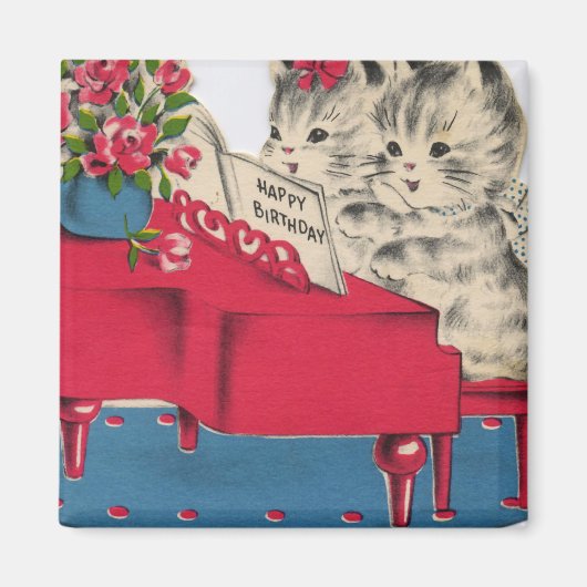 Musical Birthday Kittens Magnet (Vorne)