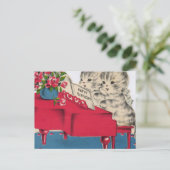 Musical Birthday Kittens Postkarte (Stehend Vorderseite)