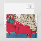 Musical Birthday Kittens Postkarte (Vorne/Hinten)