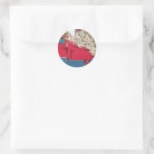 Musical Birthday Kittens Runder Aufkleber (Tasche)