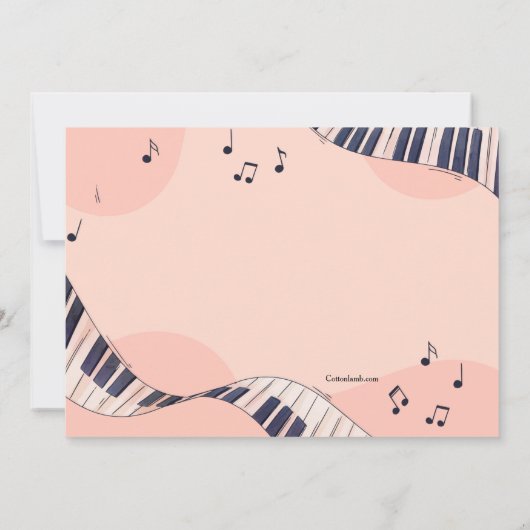 Musical Birthday Party Einladung (Rückseite)