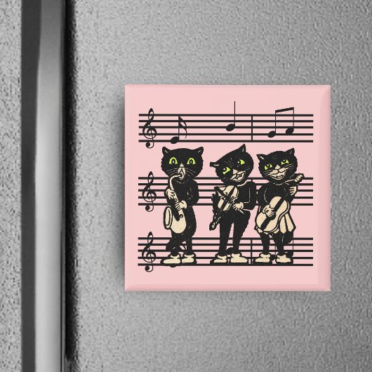 Musical Black Cats Magnet