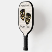 Musical Black & Gold Comedy und Tragedy Pickleball Schläger (Links)