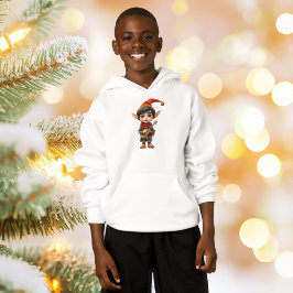Musical Boy Christmas Elf Boy's Hoodie