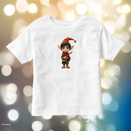 Musical Boy Christmas Elf Kleinkind's T-Shirt