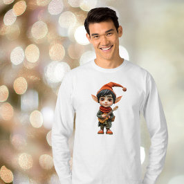 Musical Boy Christmas Elf Men's T-Shirt