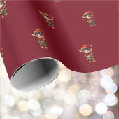Musical Boy Christmas Elf Wrapping Paper Geschenkpapier