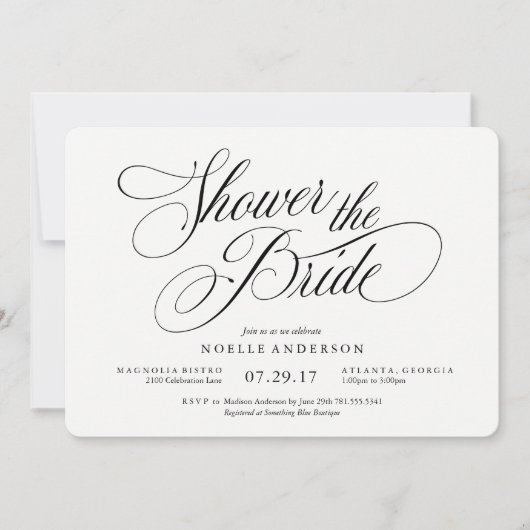 Musical Bridal Dusche Einladung (Vorderseite)