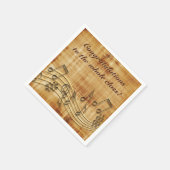 Musical Brown Paper Party Napkins Serviette (Ecke)