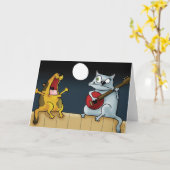 Musical Cat Band Karte (Gelbe Blume)