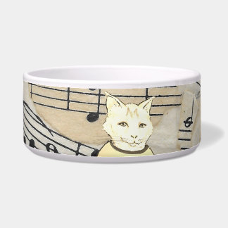 Musical Cat Ceramic Pet Bowl Napf