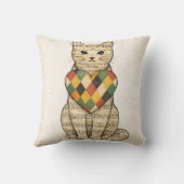 Musical Cat Collage with Harlequin Heart Kissen (Rückseite)