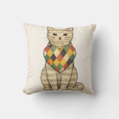 Musical Cat Collage with Harlequin Heart Kissen (Vorderseite)