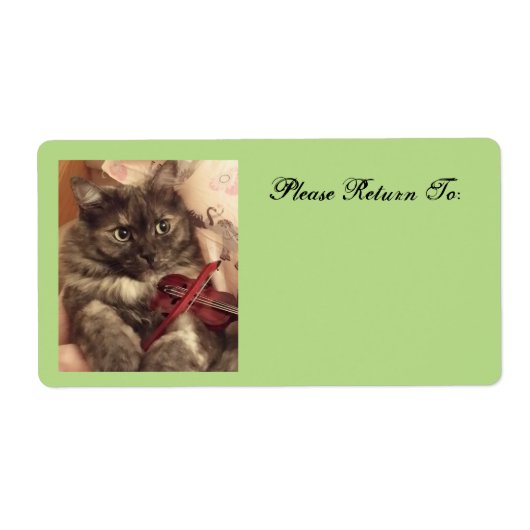 Musical Cat Label von RoseWrites (Vorne)