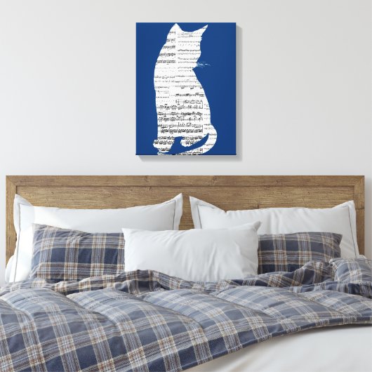 Musical Cat Leinwanddruck (Insitu (Schlafzimmer))