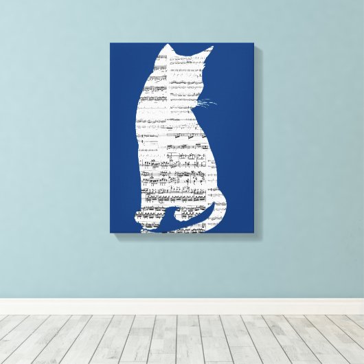 Musical Cat Leinwanddruck (Insitu (Holzboden))
