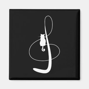 Musical Cat Music Kitty Feline Musician T-Shirt Magnet