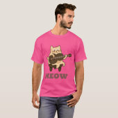 Musical Cat Playing Gitarre Funny Meow Kitty Liebh T-Shirt (Vorne ganz)