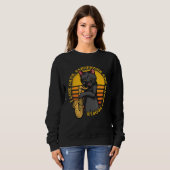 Musical Cat Plays Saxophone Sweatshirt (Vorne ganz)