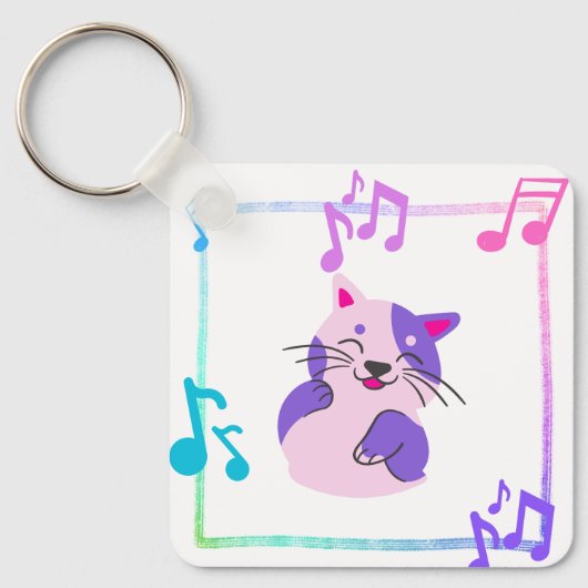 Musical Cat Schlüsselanhänger (Vorderseite)