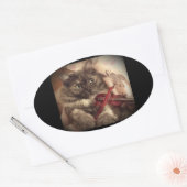 Musical Cat Sticker (OVAL) von RoseWrites (Umschlag)