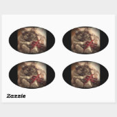 Musical Cat Sticker (OVAL) von RoseWrites (Blatt)