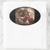 Musical Cat Sticker (OVAL) von RoseWrites (Tasche)
