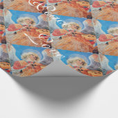 MUSICAL CHRISTMAS ANGEL ,JOY PEACE LIEBE PARCHMENT GESCHENKPAPIER (Ecke)