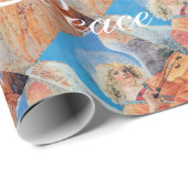MUSICAL CHRISTMAS ANGEL ,JOY PEACE LIEBE PARCHMENT GESCHENKPAPIER (Rolleneckpunkt)