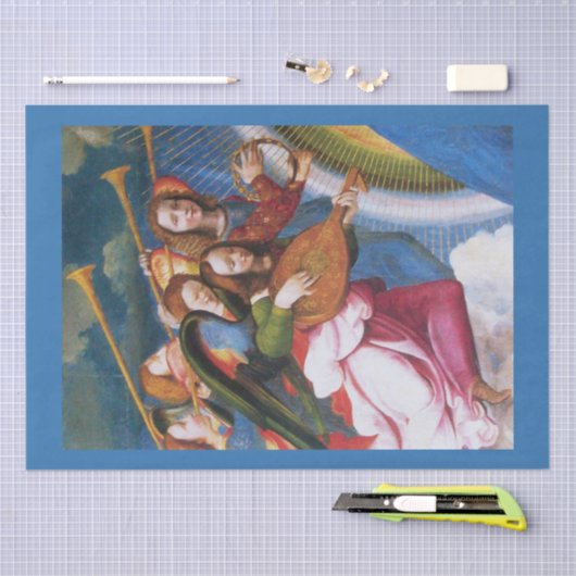 MUSICAL CHRISTMAS ANGELS Weihnachten Seidenpapier (Handwerk)