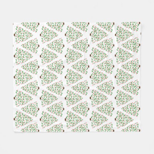 Musical Christmas Tree Fleece Blanket (Vorderseite (Horizontal))