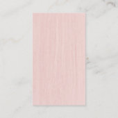 Musical Clef Logo Vocalist Sängerin Rosa Musik Visitenkarte (Rückseite)