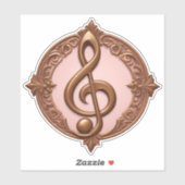 Musical Clef Note Aufkleber (Blatt)