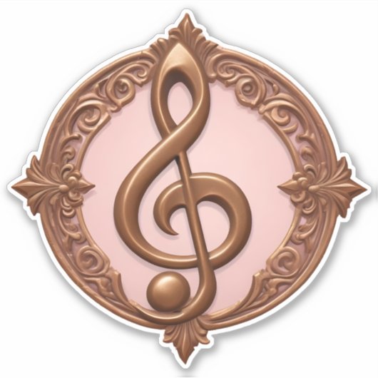 Musical Clef Note Aufkleber (Vorderseite)