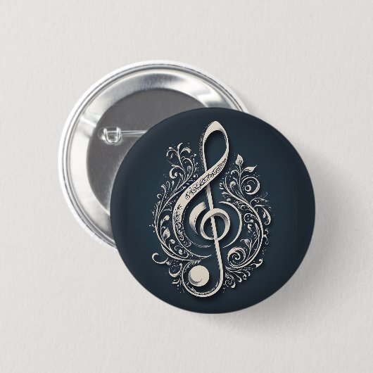 Musical Clef Note Button (Vorne & Hinten)