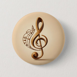 Musical Clef Note Button