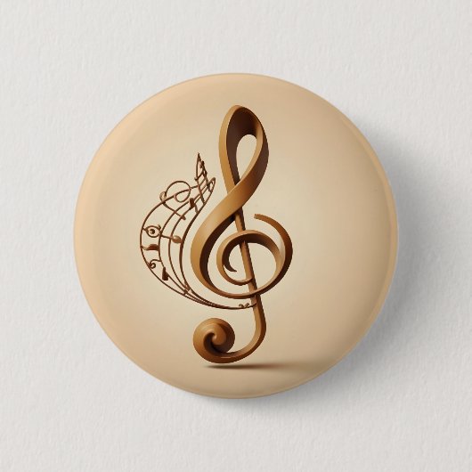 Musical Clef Note Button (Vorderseite)