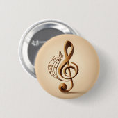 Musical Clef Note Button (Vorne & Hinten)