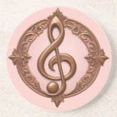 Musical Clef Note Getränkeuntersetzer (Vorne)